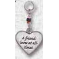 "Friend" Heart Key Ring Charm